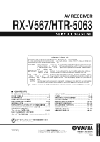 Yamaha HTR-5063 - Service Manual 
